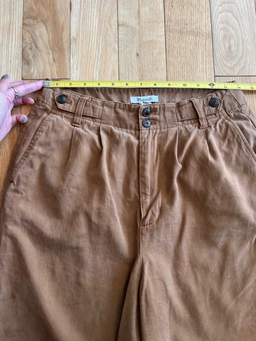 Madewell The Harlow Wide Leg Trouser Pants Acorn Tan Brown High Rise Women Sz 4 - Picture 4 of 10